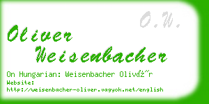 oliver weisenbacher business card